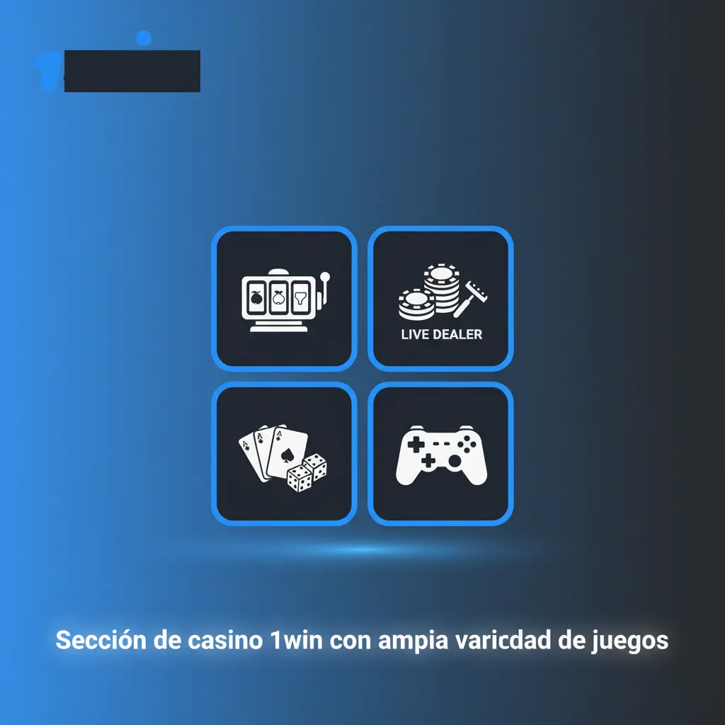 Sección de casino 1win con catálogo de slots, ruleta RNG, blackjack, crash y video póker, con filtros por proveedor y RTP.