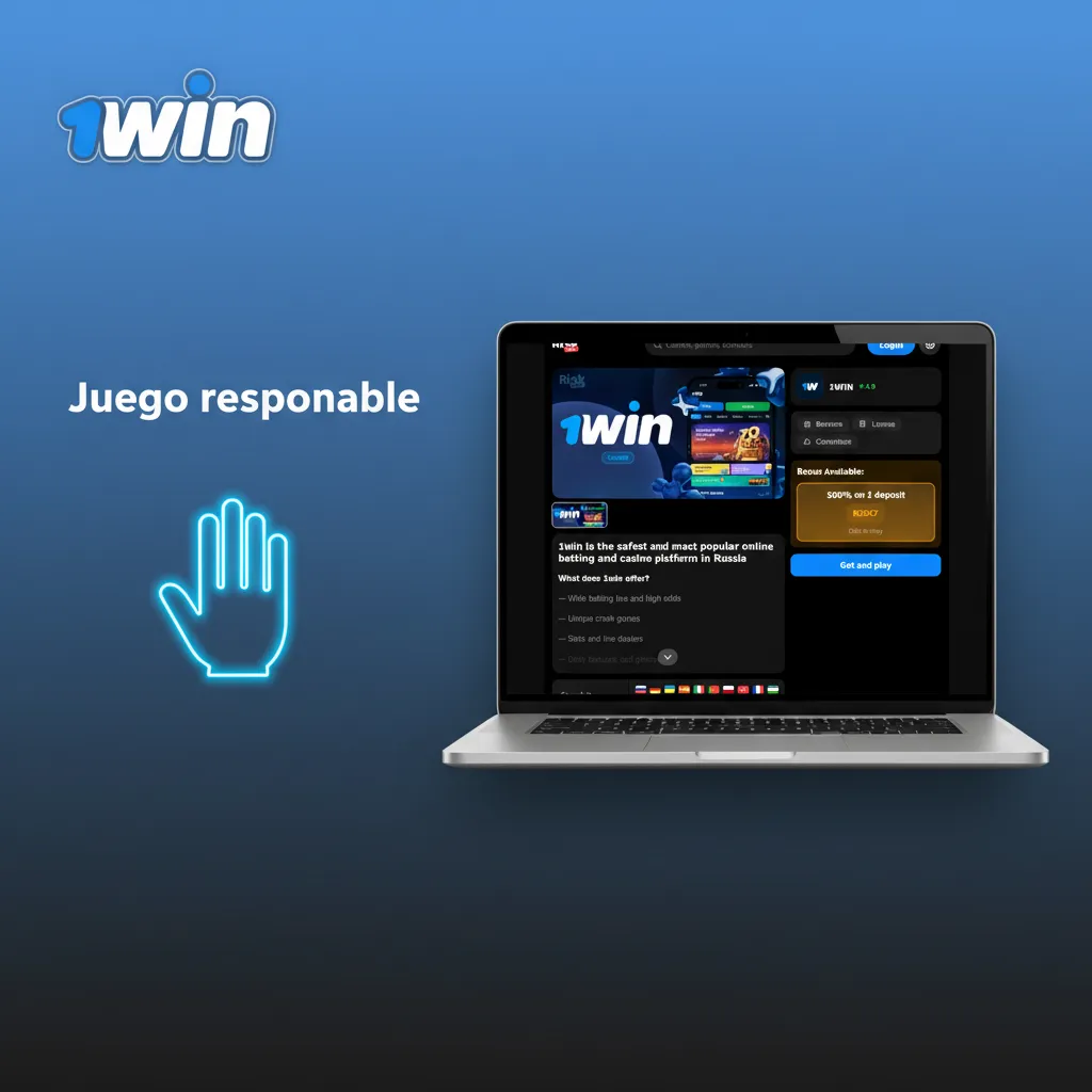 Ilustración de juego responsable con iconos de límites, recordatorios, autoexclusión y ayuda.