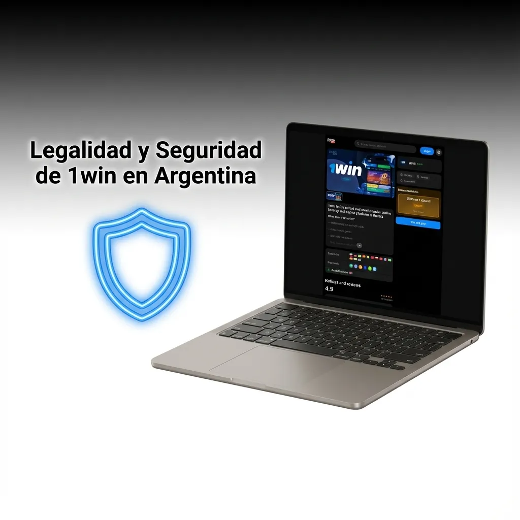 1win Argentina platform showing Curaçao eGaming license, SSL encryption security, and responsible gaming tools