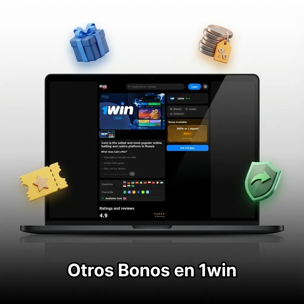 1win casino promotional bonuses interface showing reload offers, cashback, free bets and loyalty rewards program