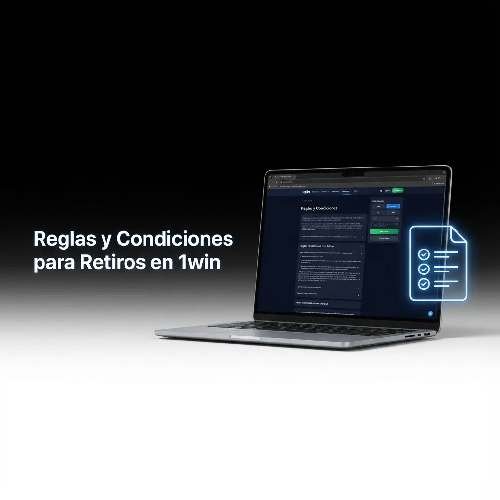Checklist showing 1win withdrawal rules: KYC verification, wagering requirements, payment method matching, and limits